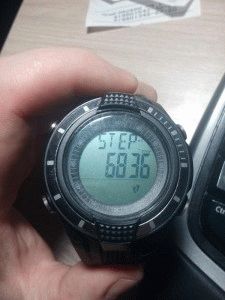 Мои часы с шагомером, почти 7000 шагов за день